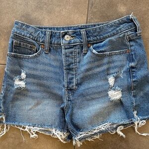 Old Navy Blue Distressed Jean Shorts
